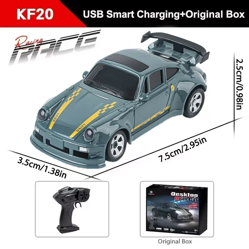 New KF20 1:64 RC Drift Car 4WD Control Racing Car Toys For Boys Desktop Competition Hobby Gifts Perfect For Kids And Beginners