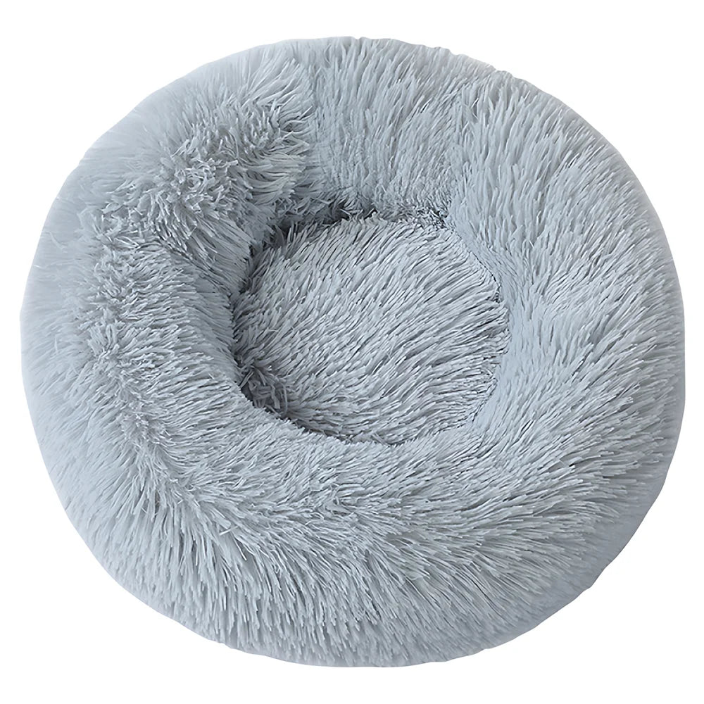 Winter Plush Pet Bed - Self-Heating Cat Dog House with Orthopedic Memory Foam & Removable Washable Cover