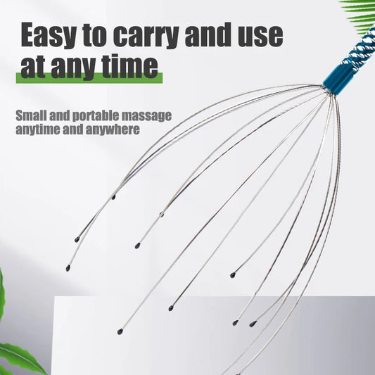 1pcs Head Massager Scratching Octopus Scalp Tool Non Soul Extractor Divine Tool Extraction Health and Wellness Head Therapy