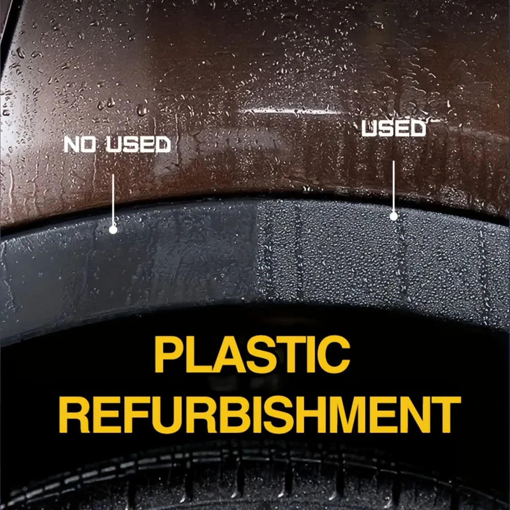 JOKJOK All-in-One Car Interior/Exterior Polish & Restorer - 2-in-1 Plastic/Rubber Repair Cream, Scratch Remover for Dashboard, T