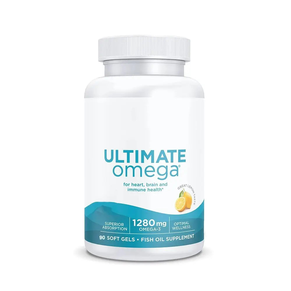 Naturals Ultimate Omega Softgels, Lemon Flavor - 90 Soft Gels Omega-3 Fish Oil Supplement with EPA & DHA - Heart & Brain Health