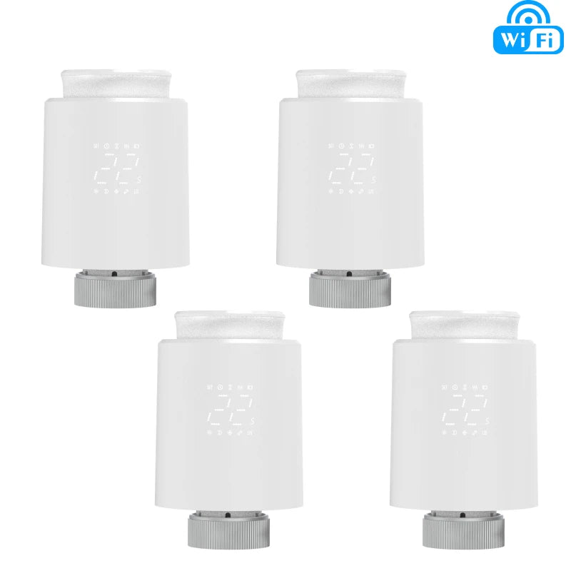 EZAIOT Smart Tuya ZigBee/Wifi Radiator Actuator TRV Programmable Thermostatic App Remote Temperature Controller Alexa Google