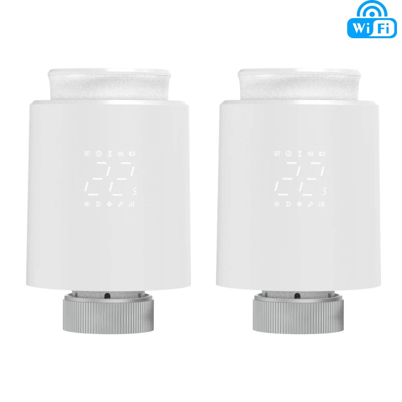 EZAIOT Smart Tuya ZigBee/Wifi Radiator Actuator TRV Programmable Thermostatic App Remote Temperature Controller Alexa Google