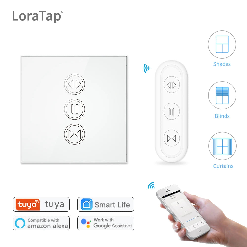 Tuya Smart Life Curtain Switch Remote Control Blinds Engine Roller Shutter RF+WiFi App Timer Google Home Aelxa Echo Alice Voice