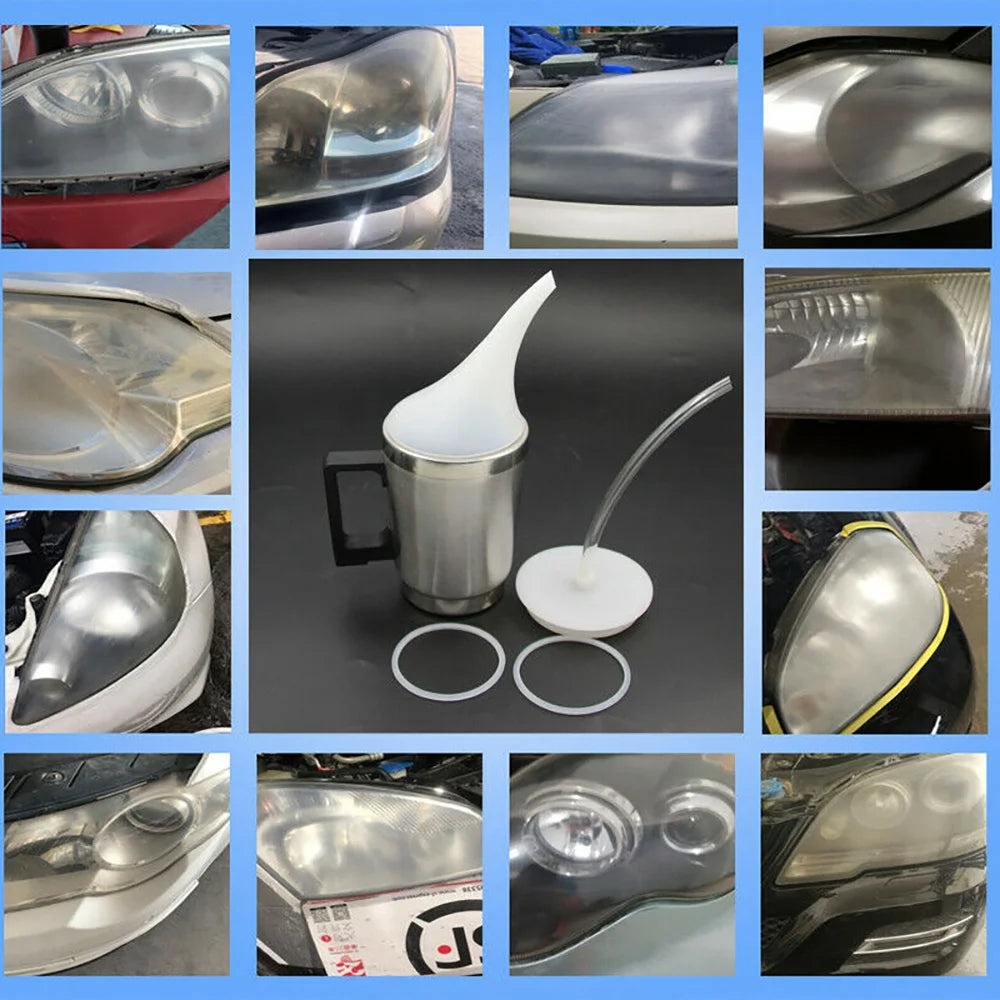 Car Headlight Polisher Liquid Evaporator Polymer Liquid Headlights Chemical Polish Headlight Restoration Kit Polish Headlights