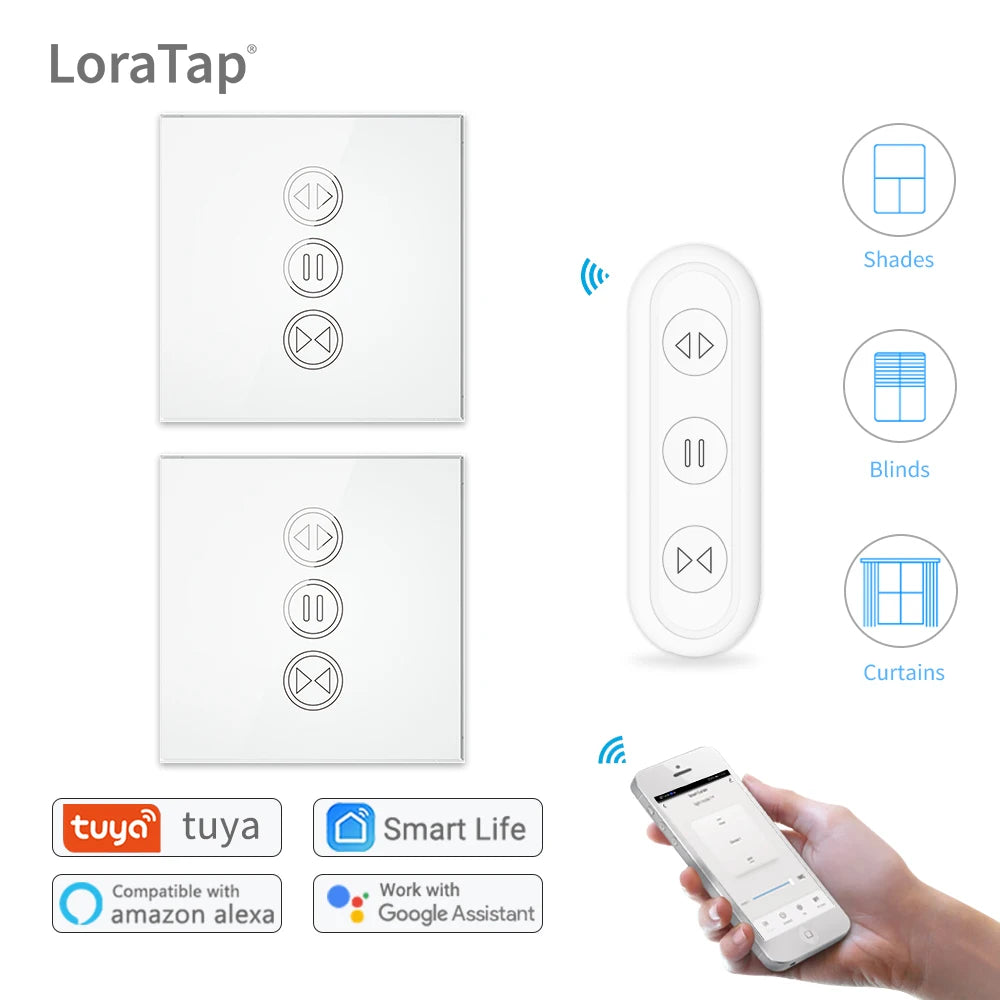 Tuya Smart Life Curtain Switch Remote Control Blinds Engine Roller Shutter RF+WiFi App Timer Google Home Aelxa Echo Alice Voice