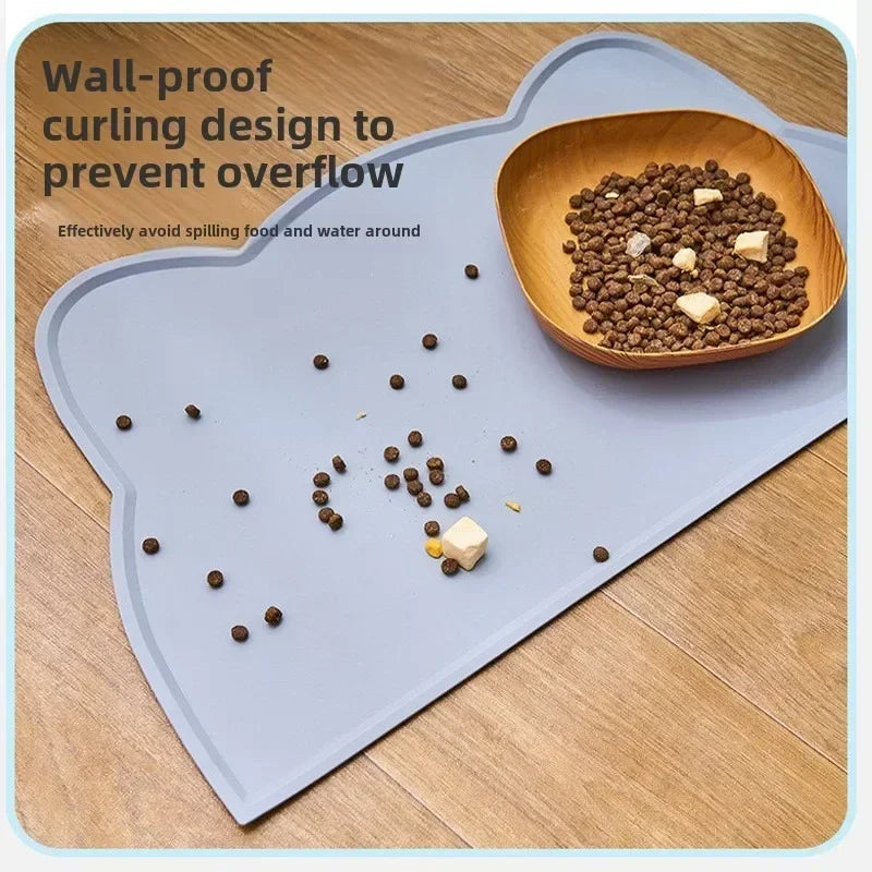 Environmentally Friendly and Easy-to-clean Floor Mat Accessories for Cats Food Grade Silicone Cat and Dog Placemat Supplies Pet