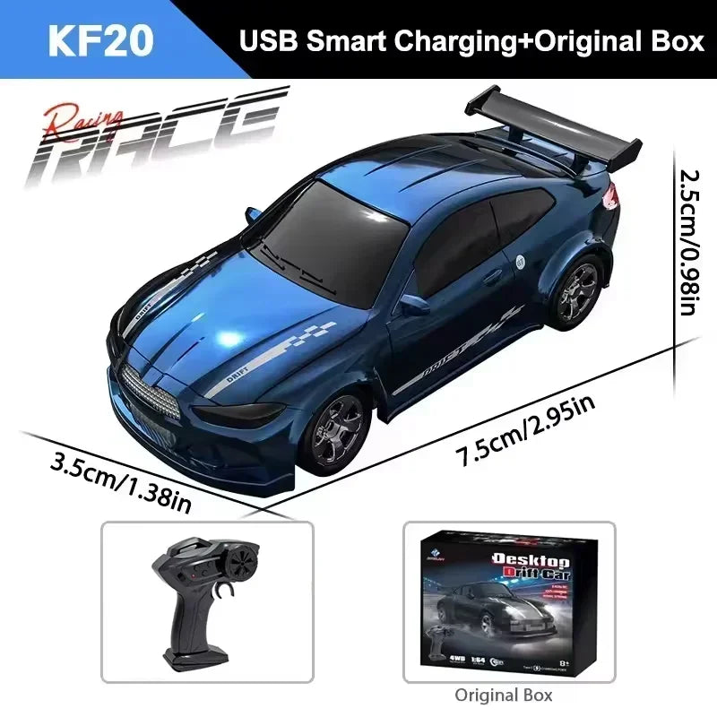 New KF20 1:64 RC Drift Car 4WD Control Racing Car Toys For Boys Desktop Competition Hobby Gifts Perfect For Kids And Beginners
