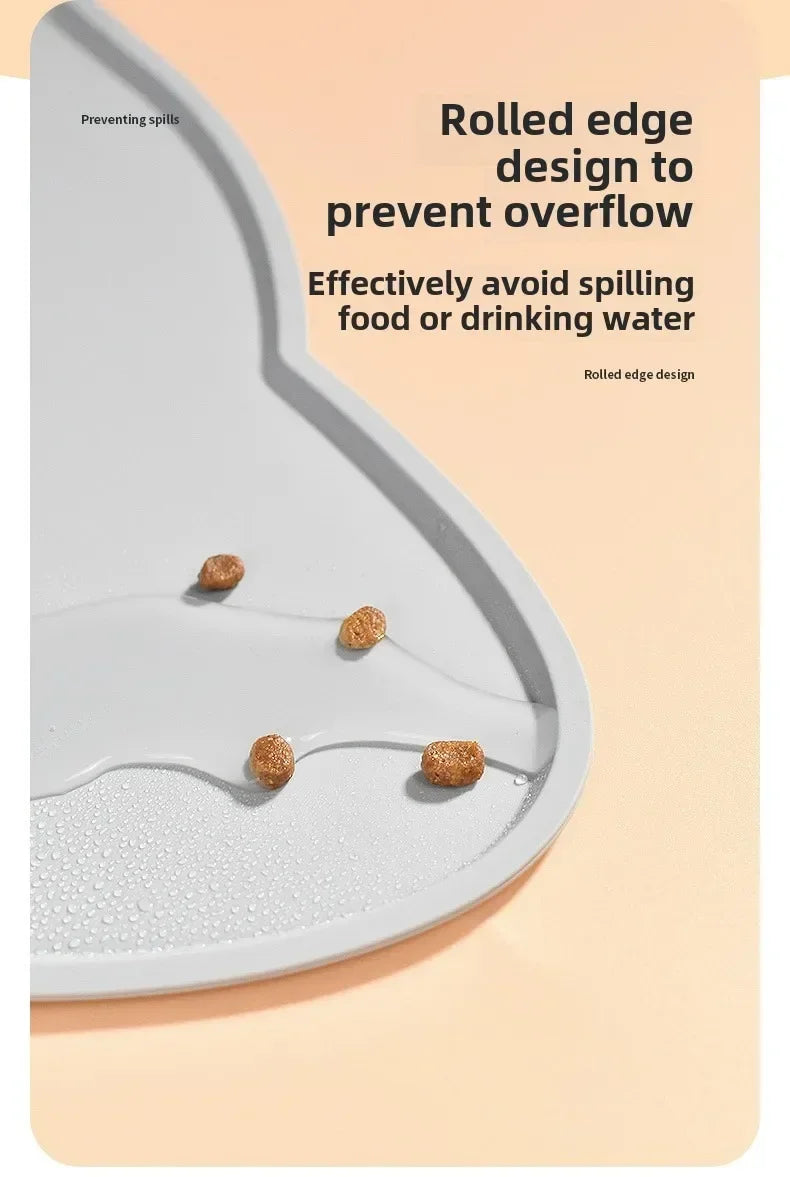 Environmentally Friendly and Easy-to-clean Floor Mat Accessories for Cats Food Grade Silicone Cat and Dog Placemat Supplies Pet