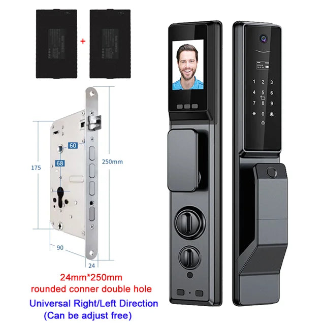 Waterproof Outdoor Smart  Lock Wifi Alexa Tuya APP Aluminium Alloy Material Fingerprint Password Smart Door Lock With Camera