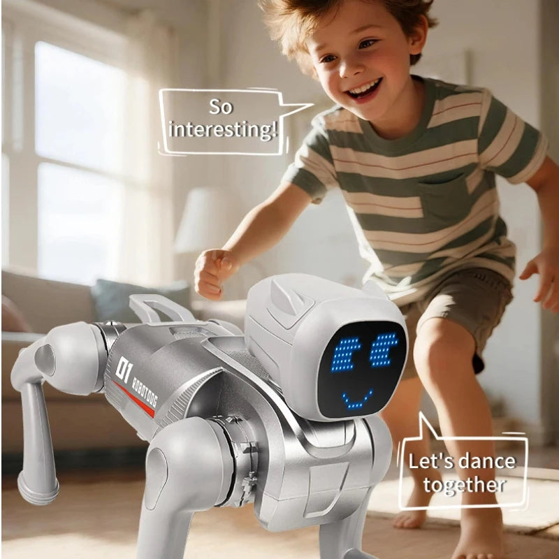 Xiaomi Robot Dog Toy 2.4G Simulation Intelligent Robot Dog Voice Dialogue Emoji Light Mobile High tech APP Remote Control Toy