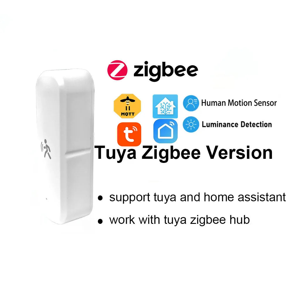 ZigBee 3.0 Human Motion Sensor Tuya 10G Mmwave Radar Temperature Humidity Sensor Security Burglar Works With Home Assistant