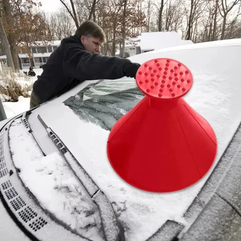 Car Window Windshield Magic Ice Scraper Oil Funnel Snow Remover Shovels Deicer Cone Tool Scraping Winter Accessories Ice Scrape