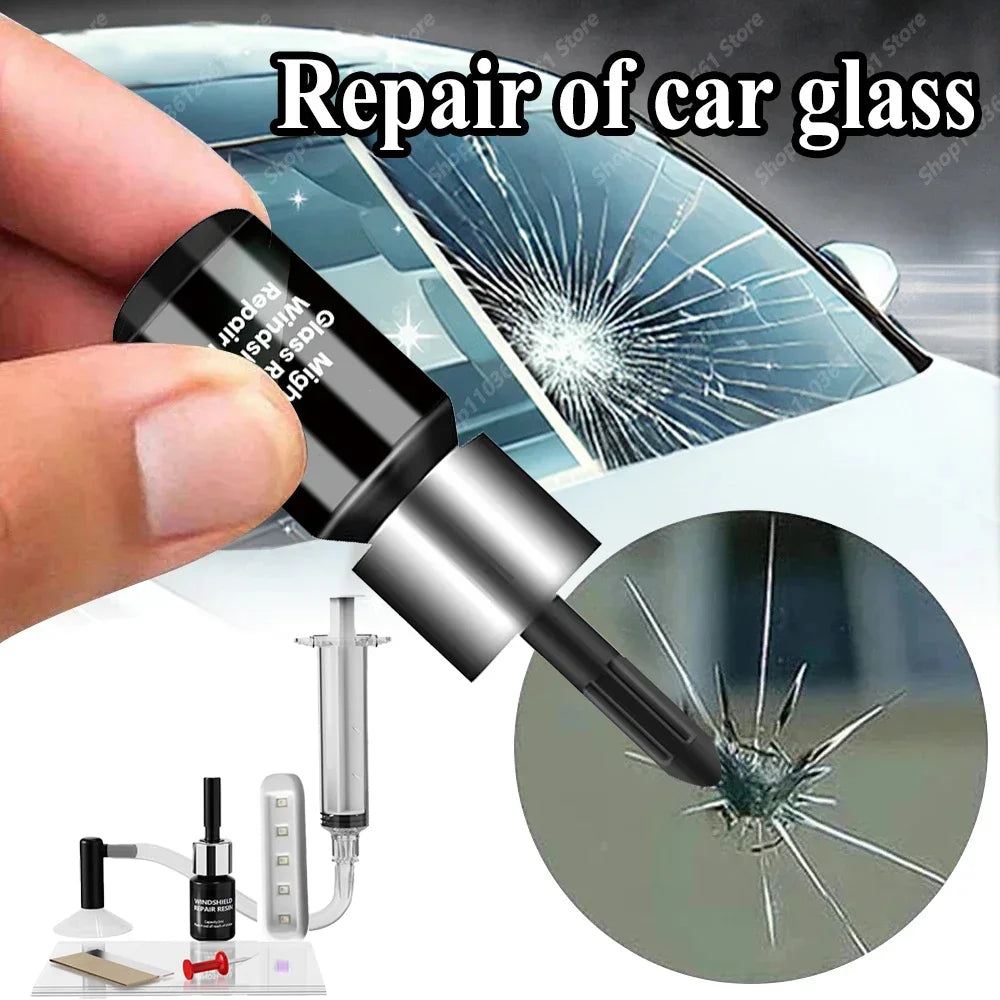Car Glass Repair Kit - Removes Scratches, Fixes Windscreen Cracks for Cars/Trucks/Motorcycles, Auto Glass Recovery Set