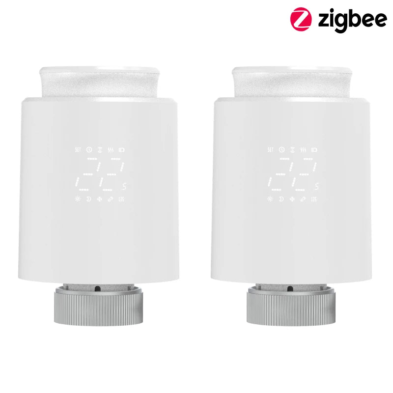 EZAIOT Smart Tuya ZigBee/Wifi Radiator Actuator TRV Programmable Thermostatic App Remote Temperature Controller Alexa Google