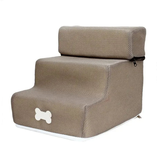 Dog House Pet Stair 3 Steps Stairs for Small Dog Cat Pet Ramp Ladder Detachable Anti-slip Removable Washable Dogs Bed Stairs