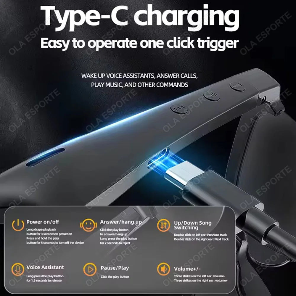 Smart Bluetooth V5.3 Sunglasses Glasses Call Outdoor Sports Headphones HIFI Black Technology Music Glasses UV For Men And Women