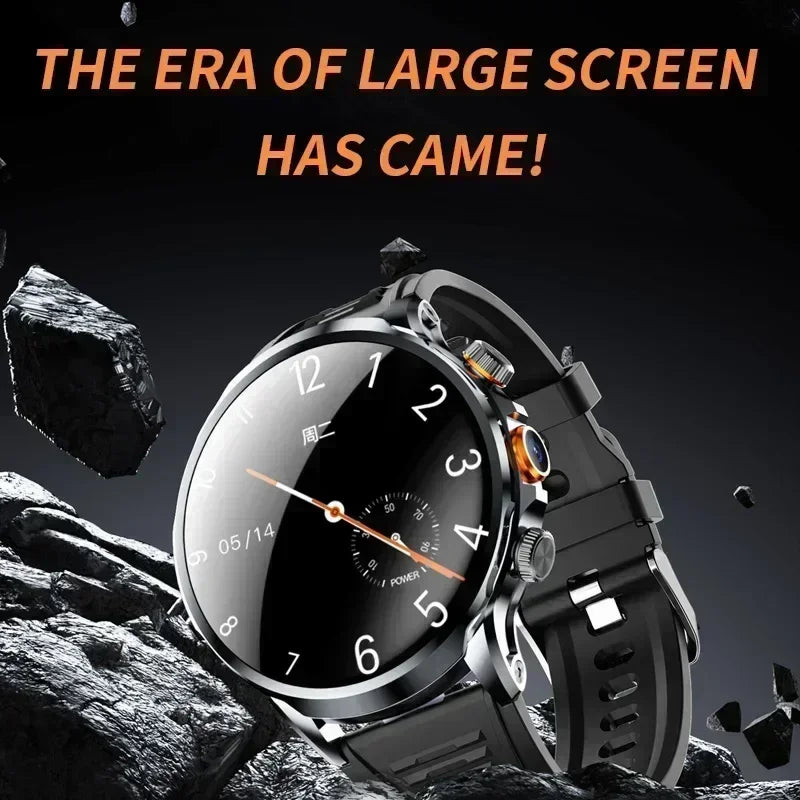 2025 Smartwatch for Men: 1.95" Large HD Display, 8GB+128GB, 4G LTE/WiFi Call, Google Play, GPS, SIM Card Support
