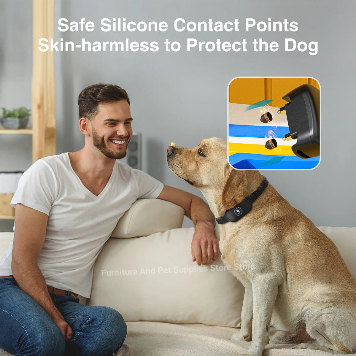 Pets Wireless Electronic Fence IPX7 Waterproof Wear Resistant Rechargeable Remote Control Electronic Fence Pet Training Collar