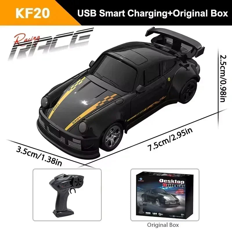 New KF20 1:64 RC Drift Car 4WD Control Racing Car Toys For Boys Desktop Competition Hobby Gifts Perfect For Kids And Beginners