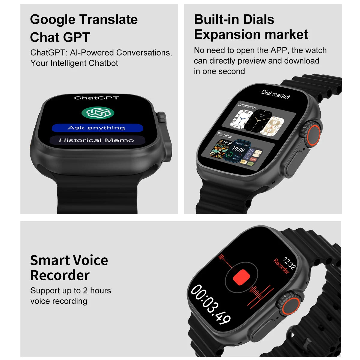 New DT Ultra 3 Pro Google map NFC Smart Watch 32G Memory Music Video Bluetooth Call Waterproof Smart Watch For Android iOS