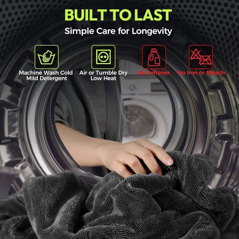 Professional 1400GSM Microfiber Drying Towel for Car Detailing. Extra Large, Ultra Thick, & Extremely Absorbent for SUV, Truck