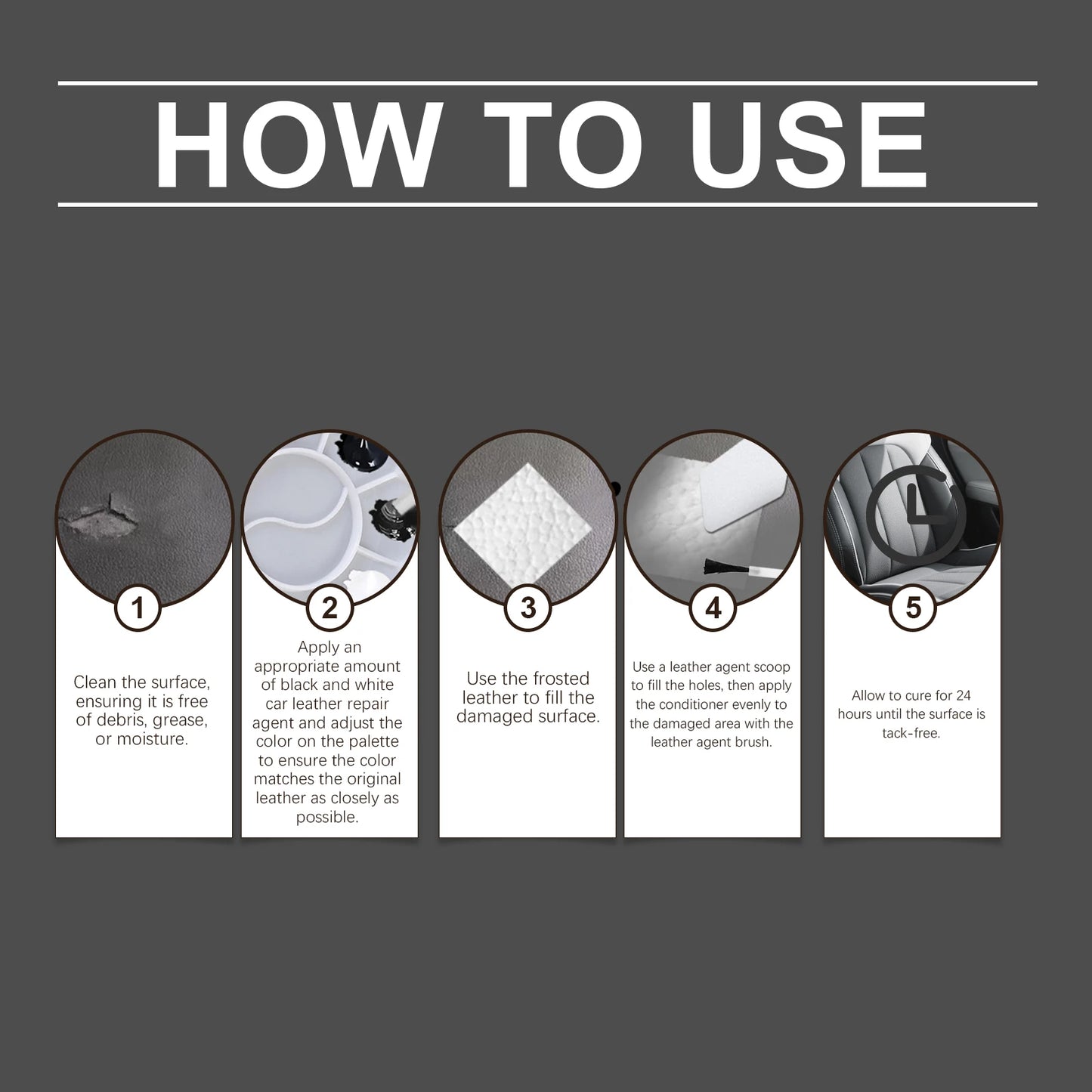 Car Leather Repair Paste Filler Car Seat Leather Complementary Refurbishing Paste Sofa Coats Scratch Cracks Restoration