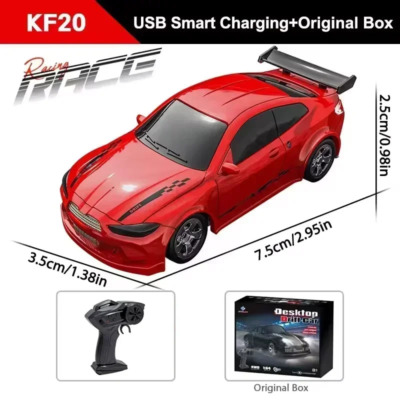 New KF20 1:64 RC Drift Car 4WD Control Racing Car Toys For Boys Desktop Competition Hobby Gifts Perfect For Kids And Beginners