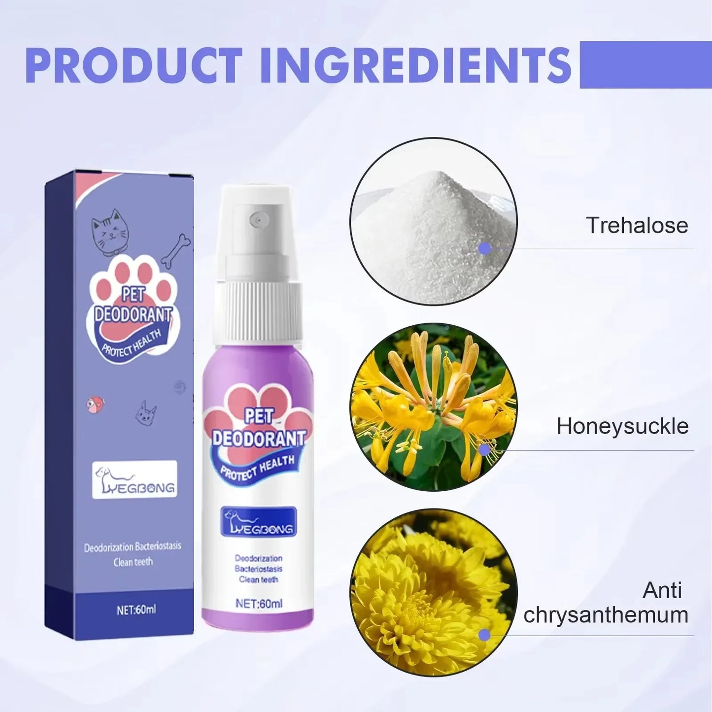 Pet Teeth Cleaning Spray for Dogs Cats Fresh Breath Tartar Remover Prevent Plaque Whitening Oral Care Dental Hygiene Pets Health