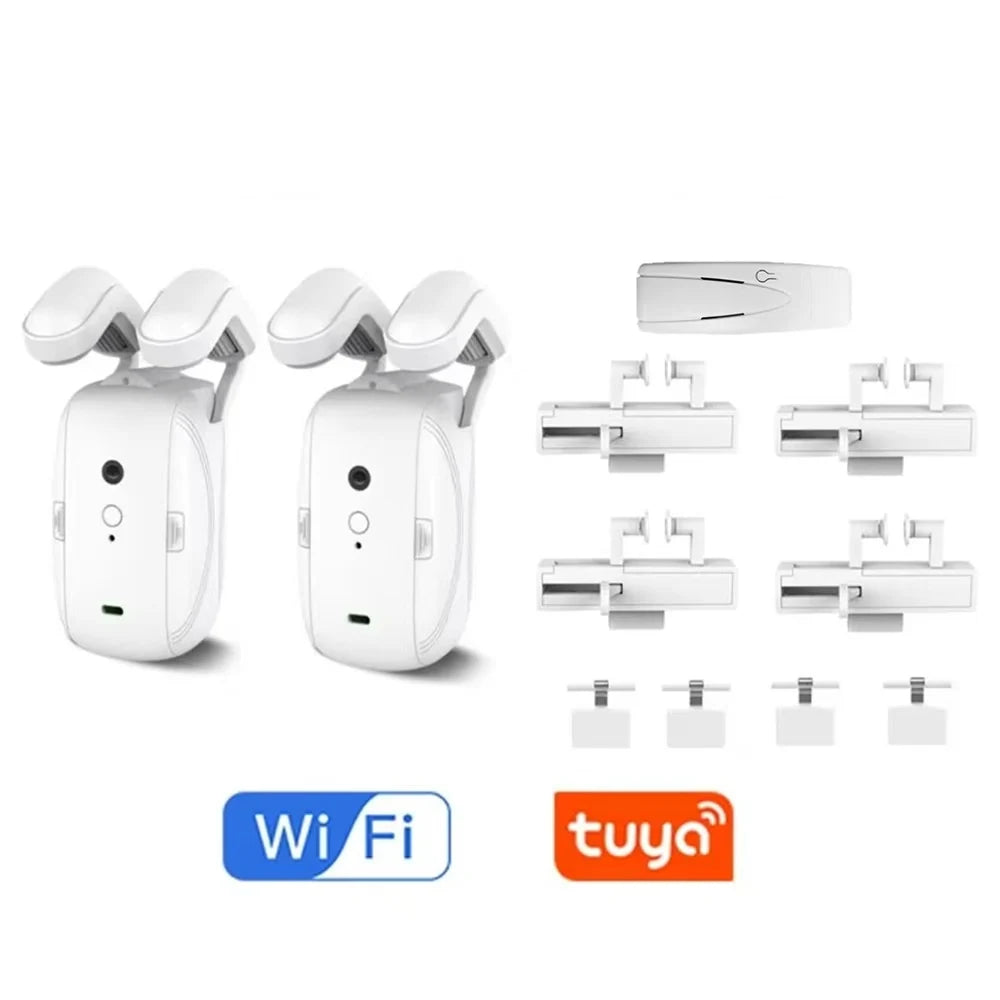Tuya Zigbee or Wi-Fi Smart Curtain Robots Curtain Remote Control and Light Sensor Enable Remote Operation via a Mobile App