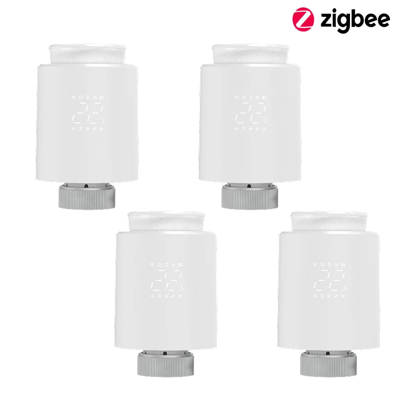 EZAIOT Smart Tuya ZigBee/Wifi Radiator Actuator TRV Programmable Thermostatic App Remote Temperature Controller Alexa Google