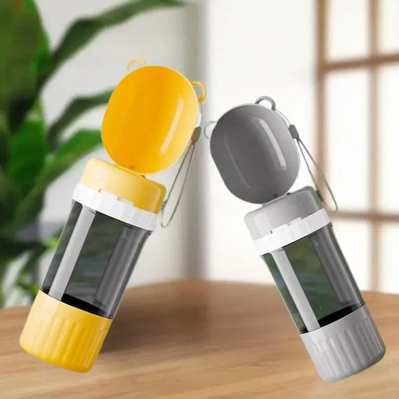 Dog Portable Water Bowl Portable Food Grade Material Dog Cat Travel Pet Water Cup Bottle With Food Dispenser Pet Dog Supplies