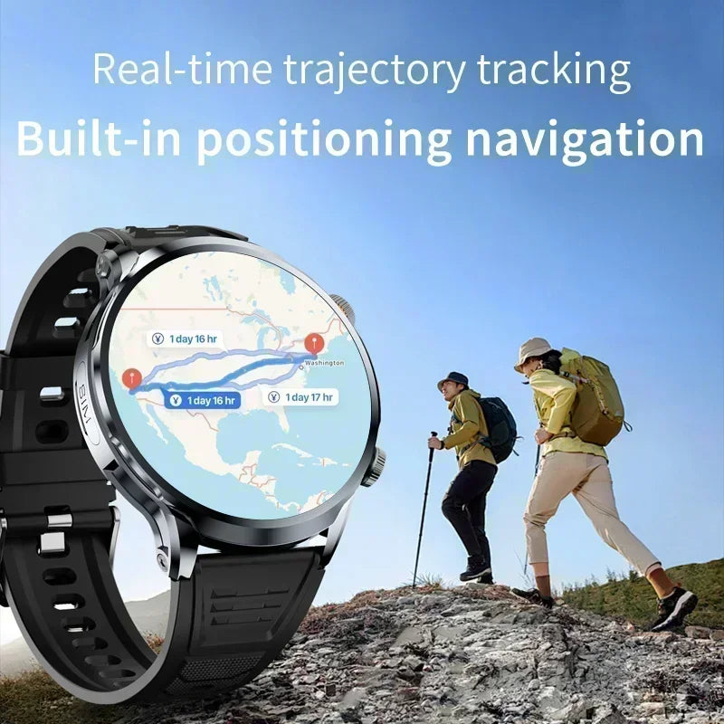 2025 Smartwatch for Men: 1.95" Large HD Display, 8GB+128GB, 4G LTE/WiFi Call, Google Play, GPS, SIM Card Support