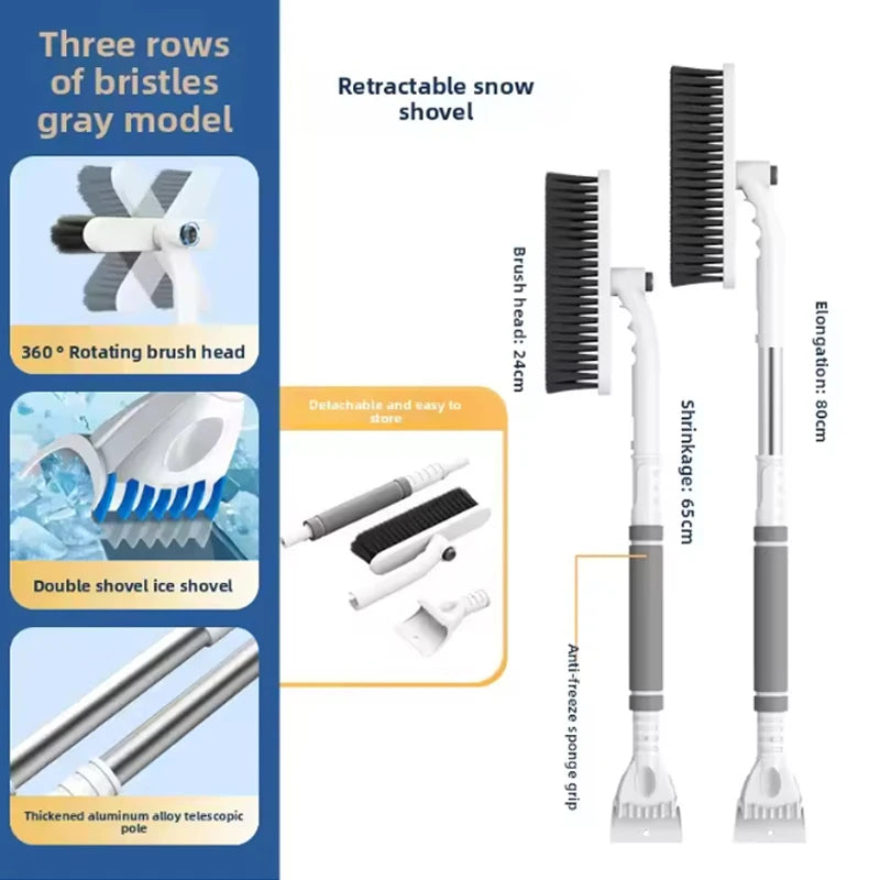 Multifunctional Snow Removal Shovel Extendable Car Mounted Snow Removal Shovel Aluminum Alloy Snow and Ice Removal