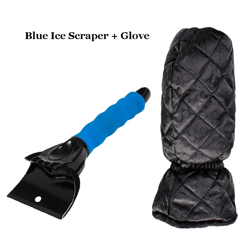 Ice Scrapers for Car Windshield Snow Scraper Cleaner Snow Ice Defrost Tool with Foam Handle Warm Glove Waterproof Snow Shovel