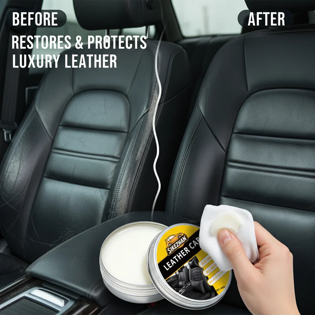 Auto Car Interior Cleaner Cream Natural Odorless Leather Conditioner Balm Universal for All Colors Protect Nourish Car Seats