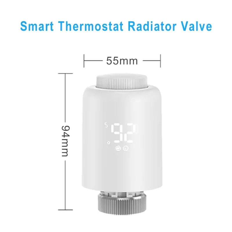 Tuya ZigBee Thermostat Radiator Actuator,Smart TRV Thermostatic Valve Temperature Controller Support Alexa Google Home