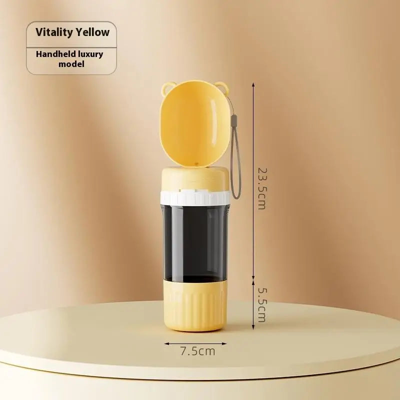 Dog Portable Water Bowl Portable Food Grade Material Dog Cat Travel Pet Water Cup Bottle With Food Dispenser Pet Dog Supplies