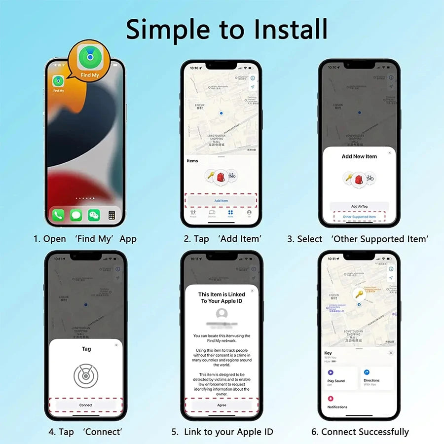 IOS Android GPS Tracker Mini Smart Tag Dual System Global Bluetooth Locator Key Finder for iPhone Google Find My Wallet Pet Kids