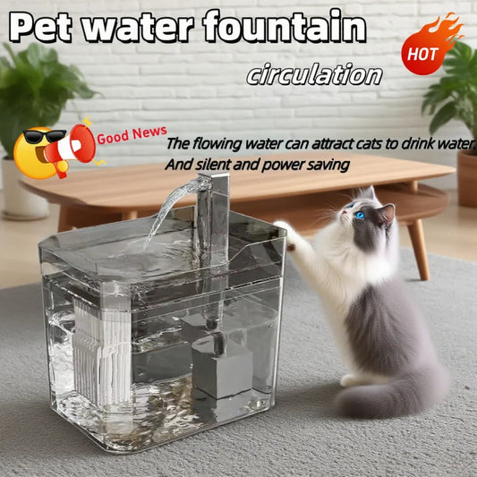 1.5L Cat Water Fountain Auto Filter USB Pet Water Dispenser Live Circulating Drinking Fountain for Small Pets Cat Accessories