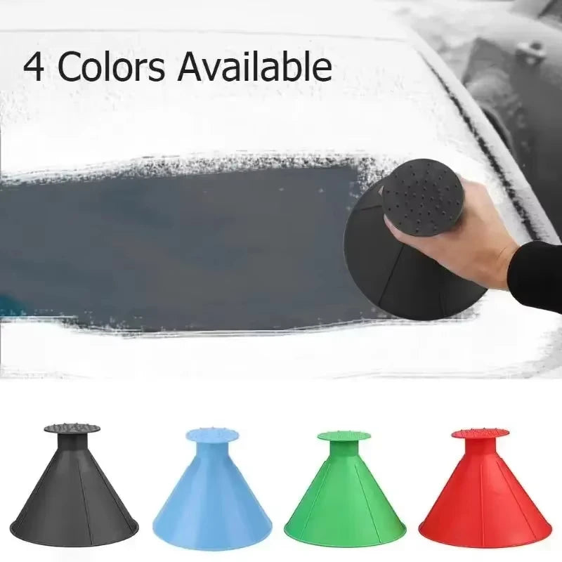 Car Window Windshield Magic Ice Scraper Oil Funnel Snow Remover Shovels Deicer Cone Tool Scraping Winter Accessories Ice Scrape