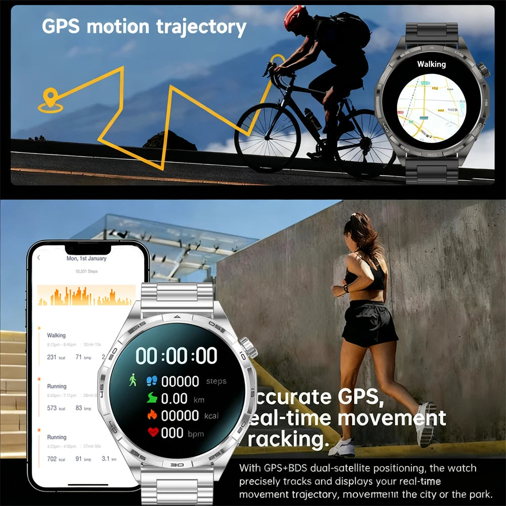 2025 New Watch 6 GT Series Smart Watch Men AMOLED Screen Heart Rate Health Monitoring Bluetooth Call Business Smartwatch Man