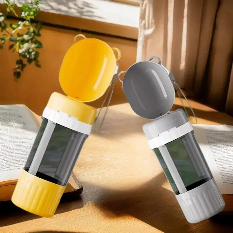 Dog Portable Water Bowl Portable Food Grade Material Dog Cat Travel Pet Water Cup Bottle With Food Dispenser Pet Dog Supplies