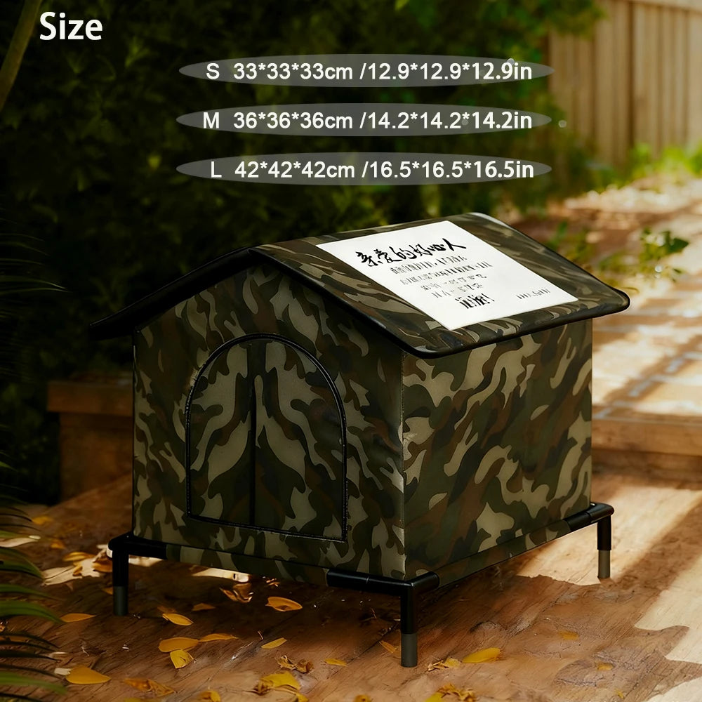 Stray Cats Shelter Outdoor Waterproof Cat House Foldable Warm Pet Tent for Winter Feral Cat House for Provides Cozy Shelter
