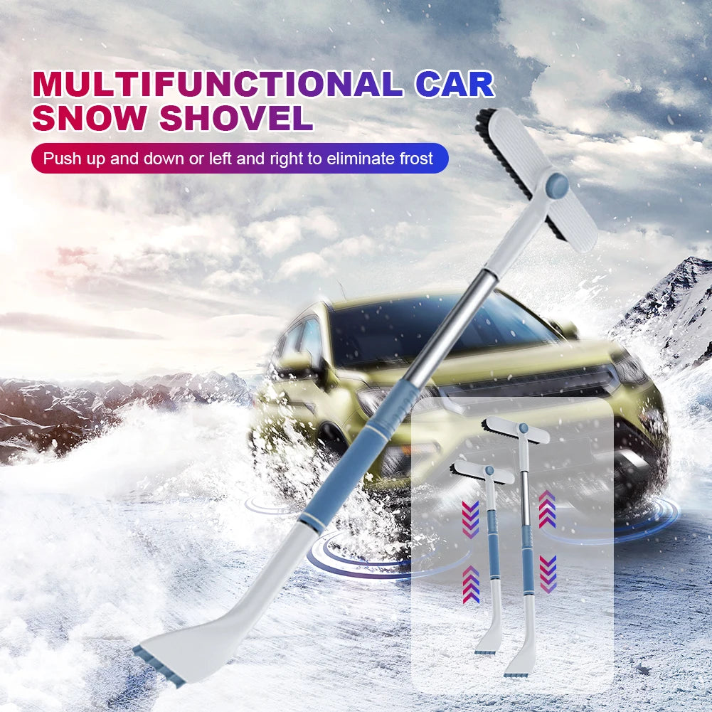 Snow Cleaning Squeegee Broom Quick Clean Snow Remover Cleaner 2 in 1 Auto Window Snow Brush Shovel Telescopic Car Cleaning Tools