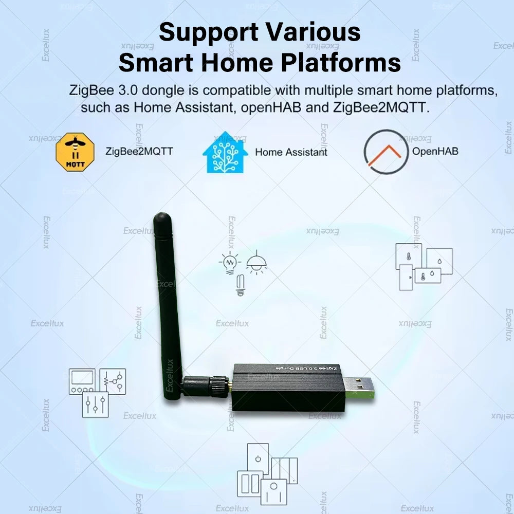 Zigbee 3.0 USB Dongle Plus Universal Zigbee Wireless Gateway Hub Works Support Home Assistant Zigbee2MQTT Raspbian Ubuntu MacOs