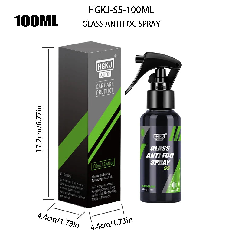 Car Window Anti Fog Spray Liquid Paint Care  Polishe Rainproof Anti-Fog Agent Water Car Care Windshield Glass Auto Accessory S5