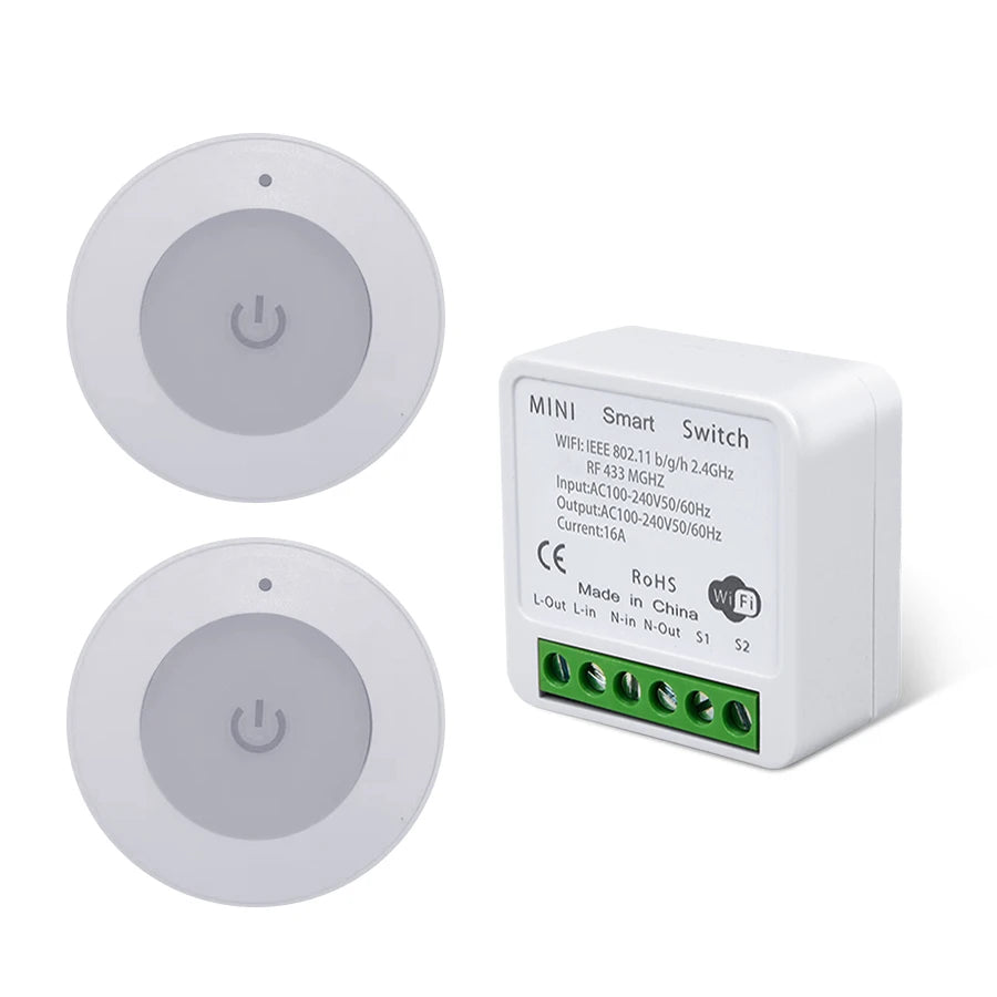 RF 433Mhz Tuya Smart Wifi Switch with Wireless Remote Control Smart Life App Voice Control by Alexa Google Home Alice AC100-240V