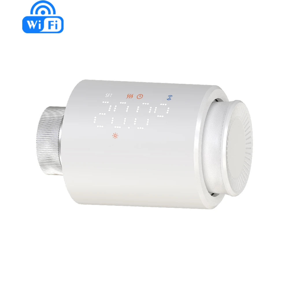 Smart WiFi/ZigBee TRV Thermostat Tuya Radiator Thermostatic Valve Programmable Controller Actuator Alexa Google Voice Control