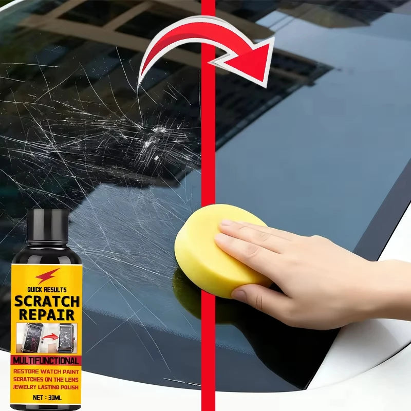 Glass Scratch Repair Wax - Easy-to-Use, No-Residue Paint Scratch Remover for Car Windows, Deep Scratch Removal, Protective Coati